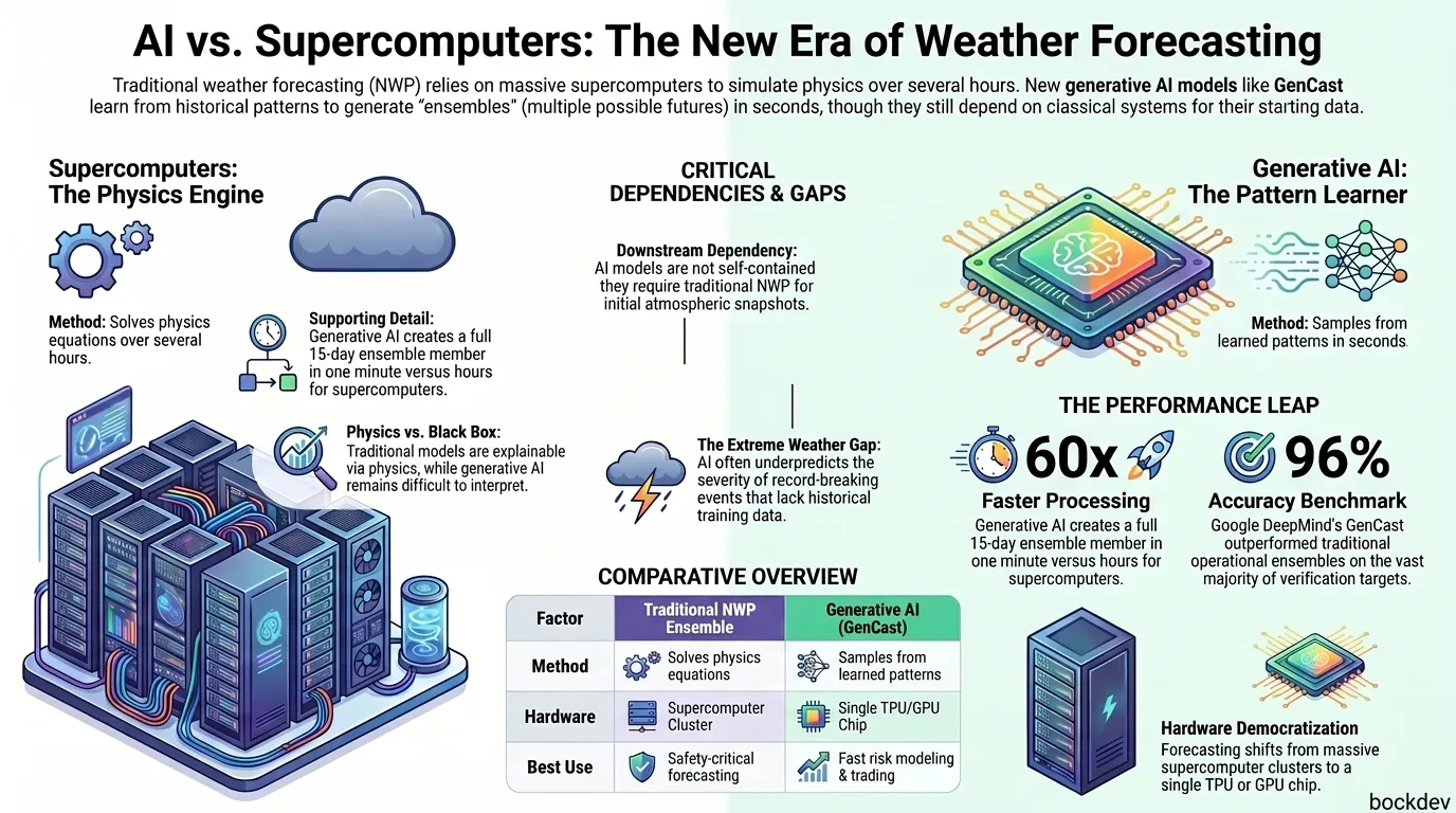 Generative AI Weather Forecasting: Is the Supercomputer Ensemble Dead?