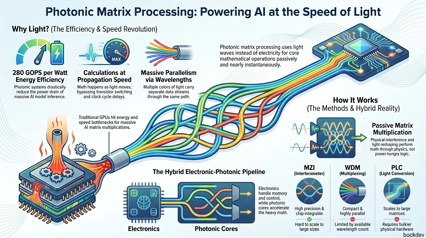 Photonic Matrix Processing: How Light Powers Faster Neural Networks
